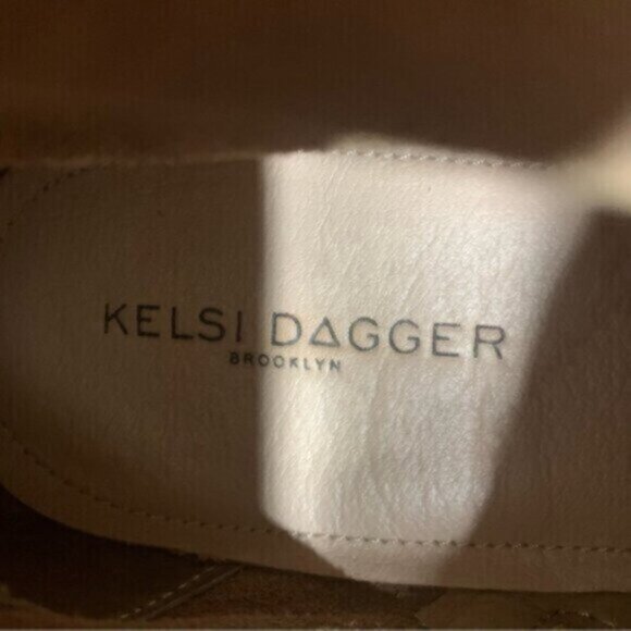 Kelsi Dagger Cliff Mocha Brown Suede Pointed Toe Block Heel Western Ankle Boots - Picture 11 of 13